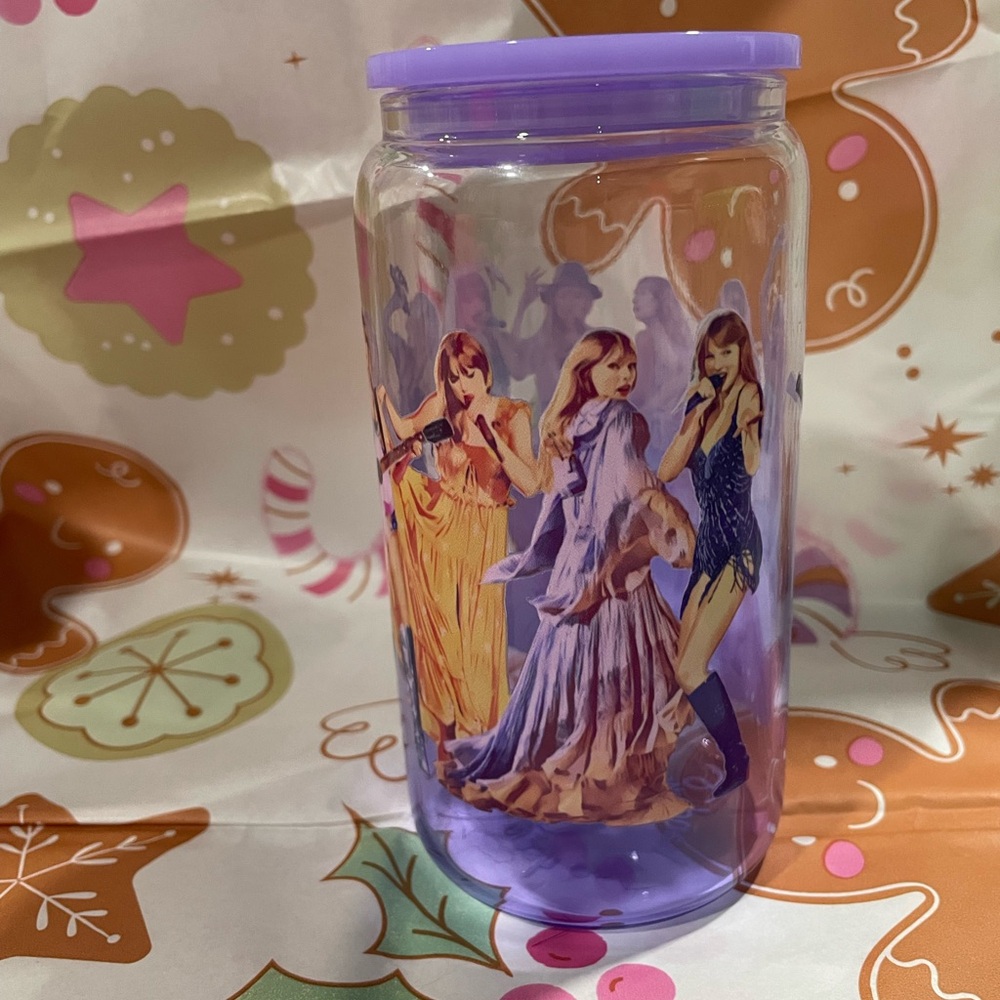 Taylor Swift Themed Purple Tumbler